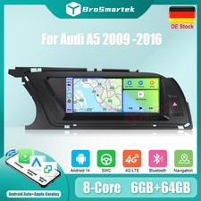 DAB+ 8.8'' 6+64GB Android Autoradio CarPlay GPS Navi 8Kern für Audi A5 2009-2016