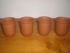 4 Tonbecher 0,2 l unglasiert