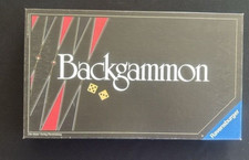 Backgammon von Ravensburger schwarze Ausgabe 1982 Vintage komplett G5391