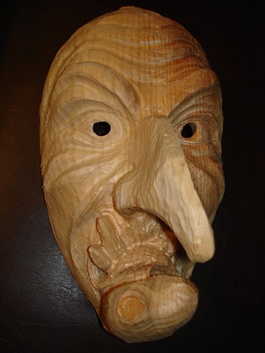 Hexe holzmaske - ,,