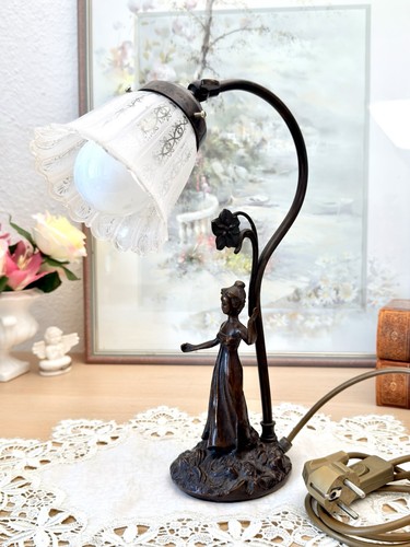 Jugendstil bronze tischlampe - jugendstil,
