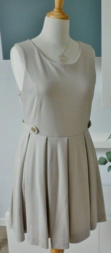 Kleid beige goldene - h&m,