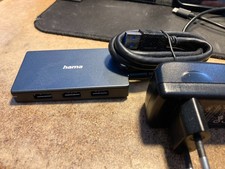 Hama 4-Port USB 3.0 Aktiv USB-Hub mit Netzteil Adapter Verteiler für PC Notebook
