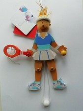 Sevi Hampelmann Tennis Jumping Jack 16 cm Trudi Holz 81599 Tennisspielerin