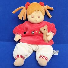STERNTALER SPIELPUPPE MAGDALENA MÄDCHEN GIRL RASSEL SOFT DOLL 30 CM ROT WEISS