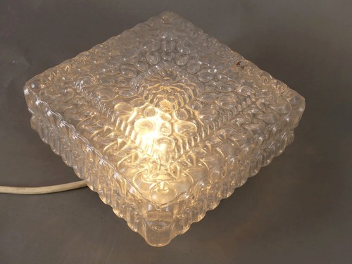 Vintage eisglas wandleuchte - vintage,