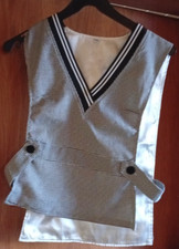 Damen Weste, kariert, seitlich offen - Größe XXL - Länge 56 cm