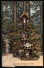 Ansichtskarte Karlsbad, Marienbild im Walde 1911 