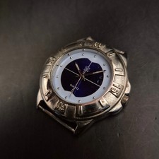 Robuste Vintage Herren Armbanduhr mit blauem Zifferblatt, Quarz