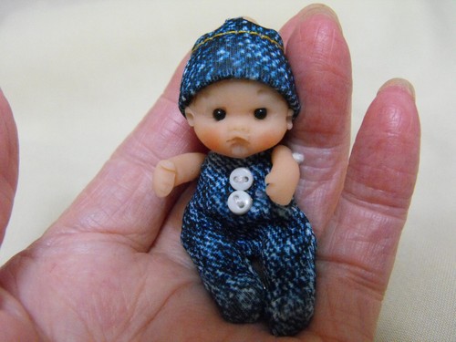 Ooak puppenhaus miniatur baby - ooak,