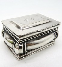 Antike 800 Silber Dose Truhe