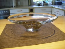 PEILL & PUTZLER "AURUM" SCHALE KRISTALL MIT METALLEINSCHLUß SIGNIERT UNIKAT