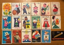 18x alte Zündholz-Etiketten Streichholz-Etiketten EDEKA - SEHR RAR