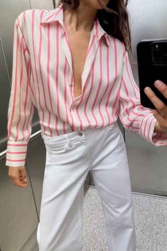 Zara basic shirt satinoptik - basic,
