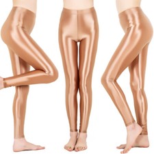 Damen hochglanz leggings satin - hochglanz,