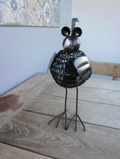 Windlicht Windlichter Rabe Vogel Licht Skulptur Figur Kerzenhalter Metall