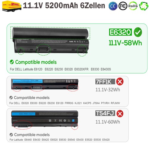 Akku für dell - für, e6120