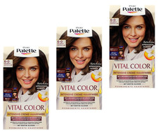3x Poly Palette Vital Color Intensive Creme-Haarfarbe 6-0 Hellbraun, 115ml