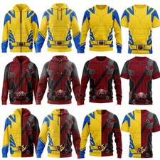 Deadpool 3 Wolverine 3D Hoodies Cosplay Superhero Outdoor Jacke Mäntel Kostüme