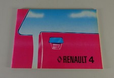 Betriebsanleitung / Handbuch Renault R4 / TL / GTL / F4 / F6 Stand 07/1979
