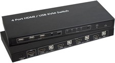 SpeaKa Professional 4 Port KVM Umschalter Verteiler Hub mit Switch HDMI USB657