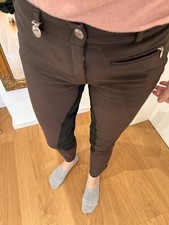 Pikeur Lugana Reithose, Größe 76, dunkelnbraun mit schwarzem Ledereinsatz