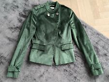 ST. EMILE Damen Blazer Jacke Gr. 36 grün Samt Stehkragen