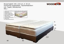 Boxspringbett Hotel hochwertig 210 x 160 cm