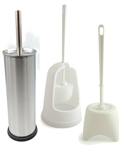 Weiß silber toilettenbürste - weiß,