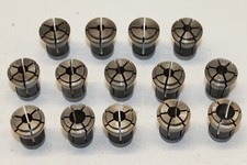 14x Spannzange Druckspannzange - Schaublin L=24 Schaft=15 Kegel=19 - 3,5-10,5 mm