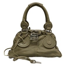 Chloe Paddington Handtasche Schulter grau durchsichtig Vorhängeschloss...