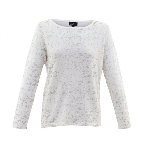 Damen marmor pullover schwarz - marmor,