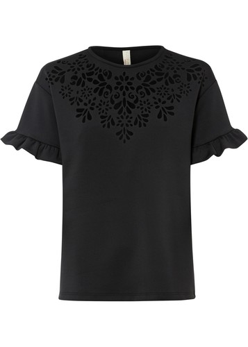 Shirt mit laser cut out - mit, gr
