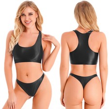 DE Damen Dessous Unterwäsche Set Sport Fitness Training Yoga Kleidung Badeanzug