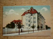 alte Postkarte Residenz Gotha. Städt. Oberrealschule mit Handelsschule.