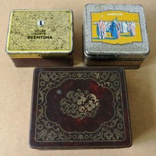 RONNEFELDT ~ SENOUSSI ~ REEMTSMA Konvolut antike Tee- u. Tabak Dosen um 1920-35