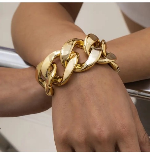 Armband goldfarben oversized - goldfarben,
