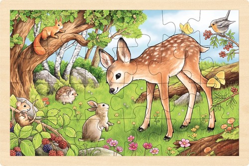 Einlegepuzzle rehkitz - einlegepuzzle,