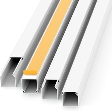 Lion Kabelkanal Weiß Selbstklebend Kabelschacht, 5 x 1m, 16x16 mm inkl. Zubehör