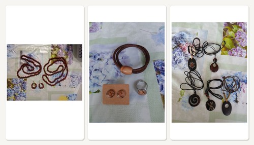 Holzschmuck konvolut - holzschmuck,