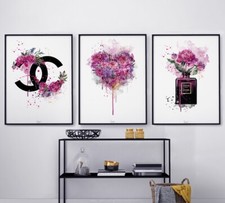 Poster-SET 30x40cm - 3 St (+1 Poster GESCHENK ) Fashion inspiriert Plakat Parfüm