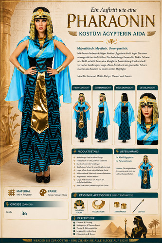 ägypterin aida damenkostüm - aida,