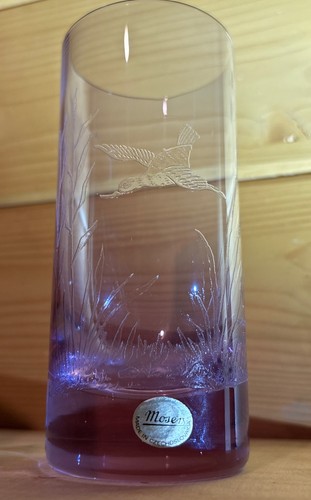 Vintage moser glas - vintage, lila