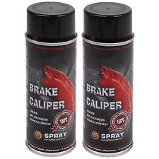 2x BREMSSATTELLACK 400 ml Schwarz - Farbe für Bremssättel und -trommeln 150°C