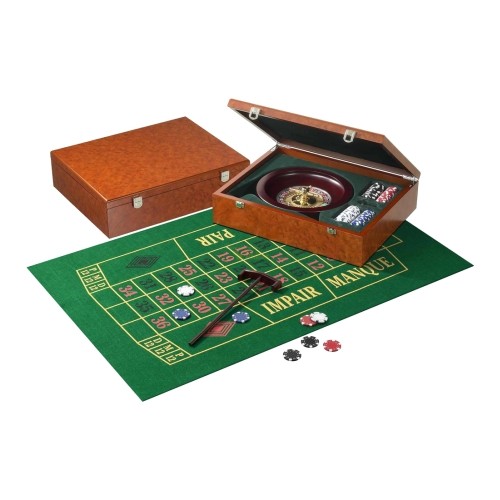 Roulette set holzkassette - set,