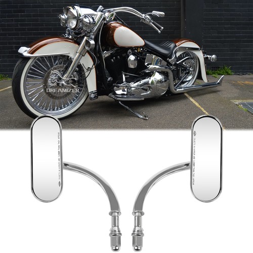 Chrom oval motorradspiegel - chrom,