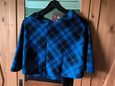 Minirock Schwarz Blau Kariert L