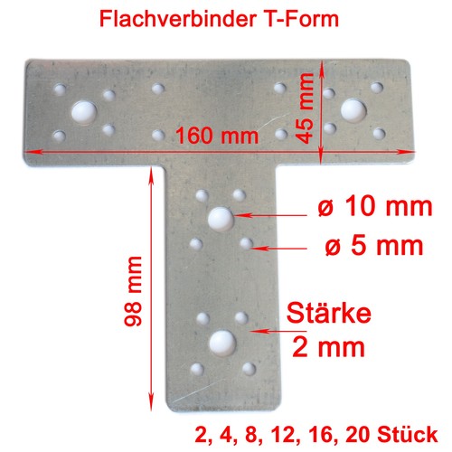 Flachverbinder form - flachverbinder, t-form