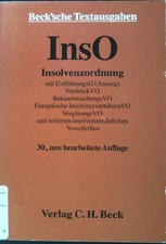 Insolvenzordnung beck sche - insolvenzordnung, beck'sche
