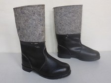 alte Stiefel Filzstiefel Winterstiefel DDR NVA Feuerwehr Leder Filz Gr. 28 ?